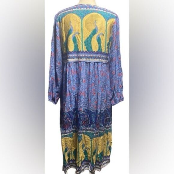 R. Vivimos Womens Multicolor Bohemian Midi Dress Size Medium - Picture 4 of 5